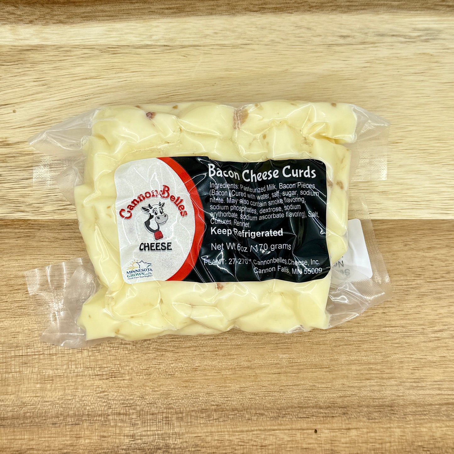 CannonBelles Cheese White Cheddar Bacon Cheese Curds