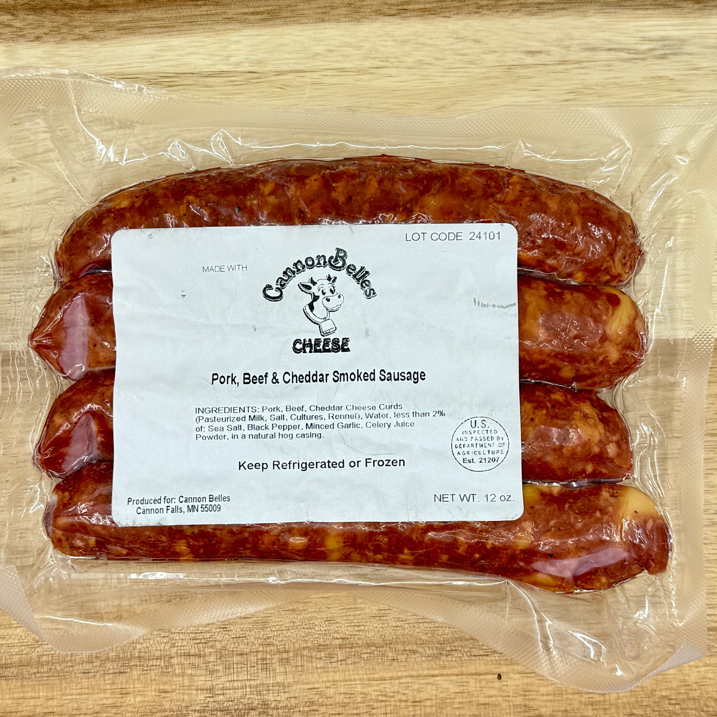 CannonBelles Cheese Cheddar Smoked Sausage