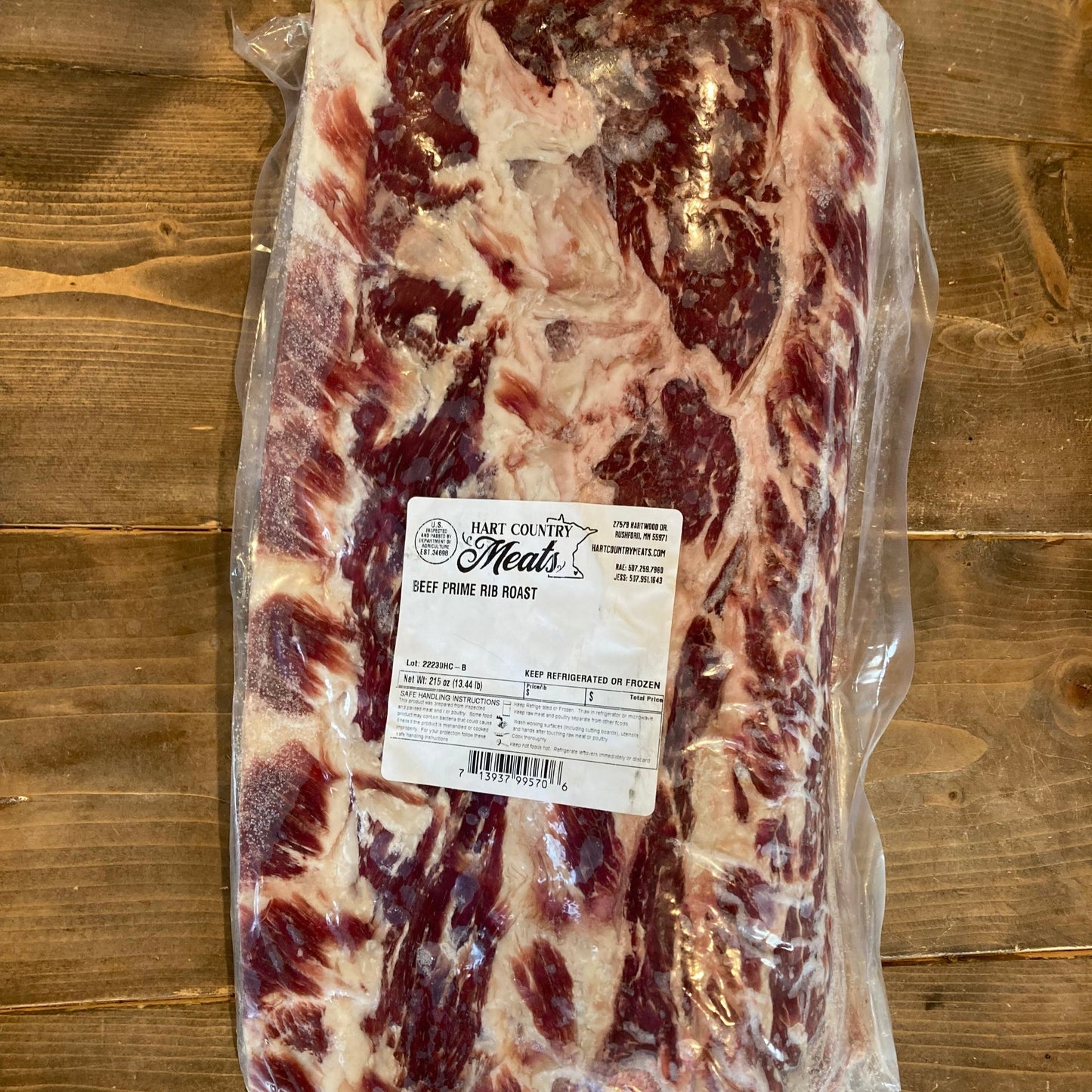 The Whole Boneless Prime Rib Box from Hart Country Meats