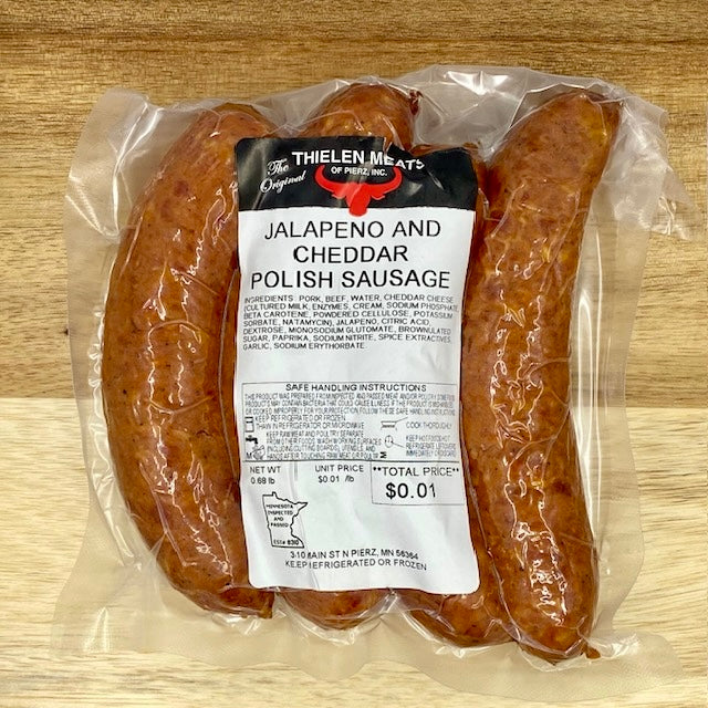 Jalapeno and Cheddar Polish Sausage from Thielen Meats