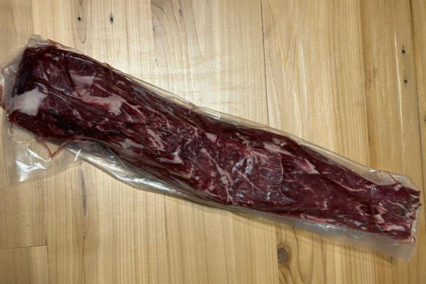 A packaged American Wagyu beef tenderloin from Verlinde Farms.