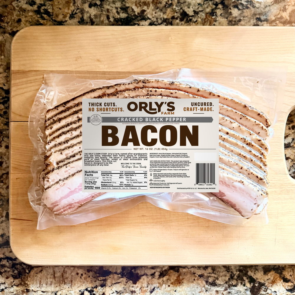 Cracked Black Pepper Thick-Cut Bacon | Uncured, Craft-Made