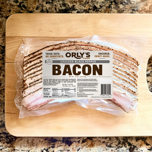 Cracked Black Pepper Thick-Cut Bacon | Uncured, Craft-Made