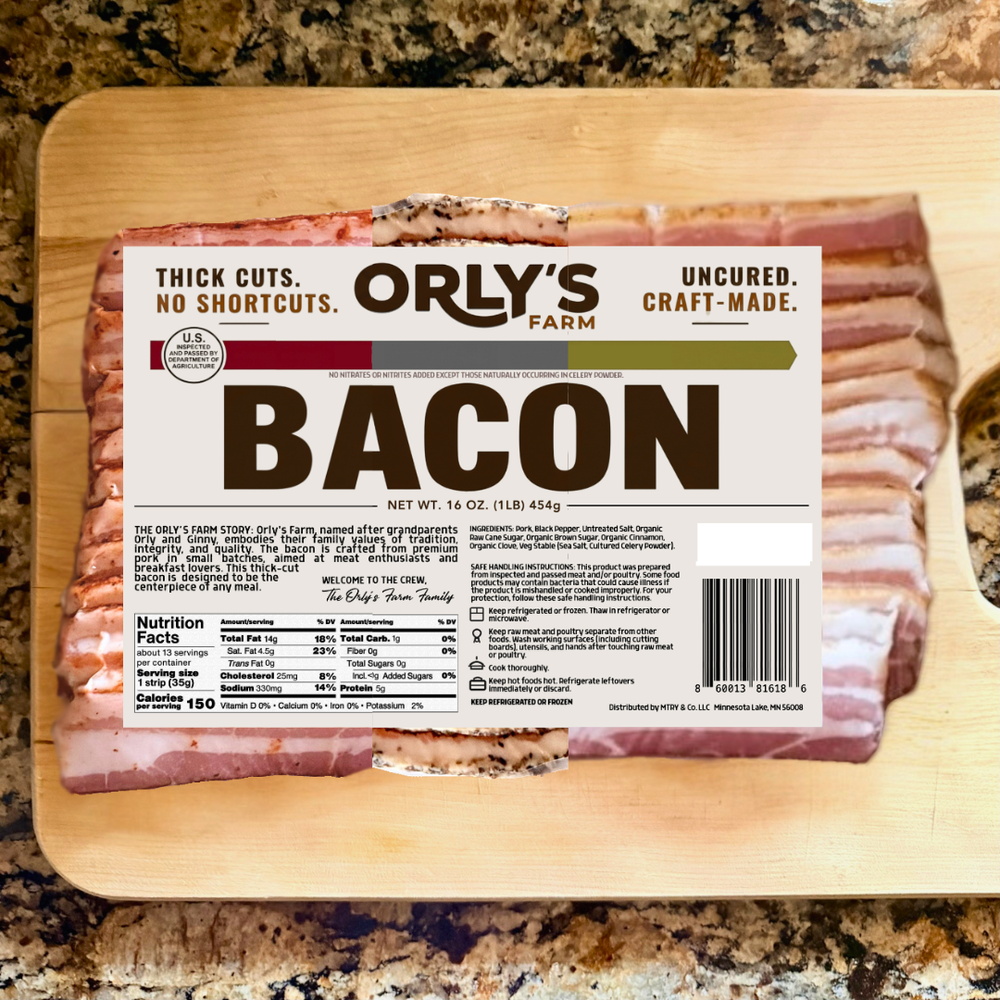 Orly's Farm Thick-Cut Bacon Sampler Box | Uncured, Craft-Made